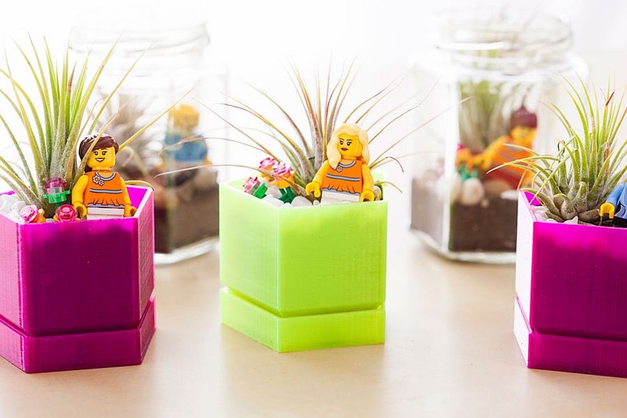 Colorful-LEGO-terrariums-with-air-plants